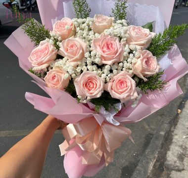Bó Hoa hồng pink ohara 01-01