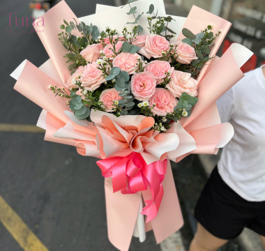 Bó hoa hồng pink ohara 01-48
