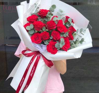 bó hoa hồng đỏ (17 cành) 09-95